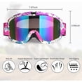 thumbnail image 2 of Motorcycle Goggles Dirt Bike Goggles Grip For Helmet Anti UV Windproof Dustproof Anti Fog Glasses for ATV Off Road Racing with Cool Look Headwear Silver Lens 2 in 1, 2 of 10