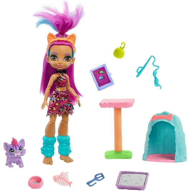 Mattel Cave Club Purr-FECT Pet Adventure Playset con muneca Cave Club Cave Club