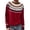 A02-Red, variant on Fall Sweaters for Women Ethnic Argyle Sweaters Colorful Striped Long Sleeve Crewneck Pullover Jumper Top,A01-Red,XXXXXL