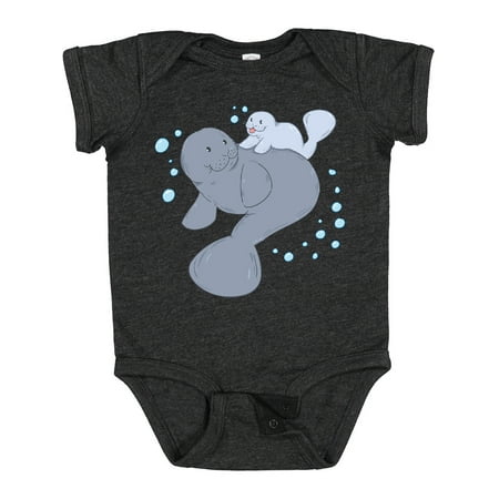 

Inktastic Cute Manatees with Bubbles Gift Baby Boy or Baby Girl Bodysuit