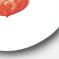 thumbnail image 3 of Designart 'A Red Physalis Branch' Traditional Circle Metal Wall Art 29x29 - Disc of 29, 3 of 5