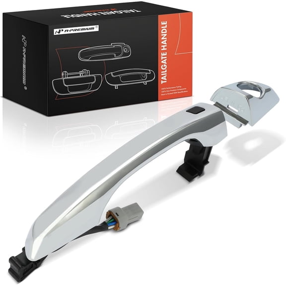 A-Premium Front Left Driver Side Exterior Door Handle with Keyhole Compatible with Hyundai Elantra 2017 2018 2019 2020, with Smart Entry System, Sedan, Chrome
