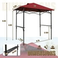 thumbnail image 3 of EAGLE PEAK Pop Up 8' x 5' Grill Gazebo, Instant Outdoor BBQ Canopy, Red, 3 of 7