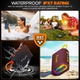 thumbnail image 5 of Aquabeat Mini Portable Waterproof Bluetooth Speaker – Hi-Fi Sound, TWS Stereo, RGB LED Lights, Micro SD Card, USB Disk, FM Radio and Hands-Free Calls, 5 of 7