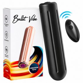 Fofolira Vibrating Bullet Massager with Remote Control, 9 Vibration Settings Waterproof Soft Touch, Black