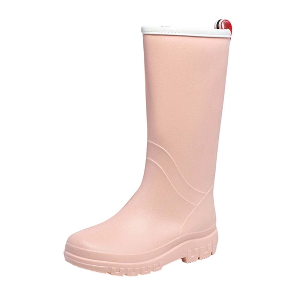 YUEHUA Womens Rain Boots Waterproof Fashionable Mid Calf Rain Boots with for Women All Season Outdoor Work Ready Rubber Boots Anti- Shoes Outdoor Garden Shoes