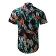 thumbnail image 4 of Mens Spring Summer Shirt Casual Hawaiian Beach Tropical ButtonUp Top Shirt Printed Short Sleeve Shirt, 4 of 5