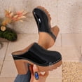 thumbnail image 2 of Mujeres Tacones Altos de Moda Casual Primavera Y Verano Color Sólido Cerrado-Pie Sandalias, 2 of 9