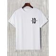 thumbnail image 3 of Men's Casual Slightly Stretch "Number 13" Graphic Tee, Male Clothes For Summer, 3 of 8