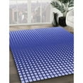 thumbnail image 3 of Ahgly Company Machine Washable Indoor Square Transitional Sky Blue Area Rugs, 4' Square, 3 of 7