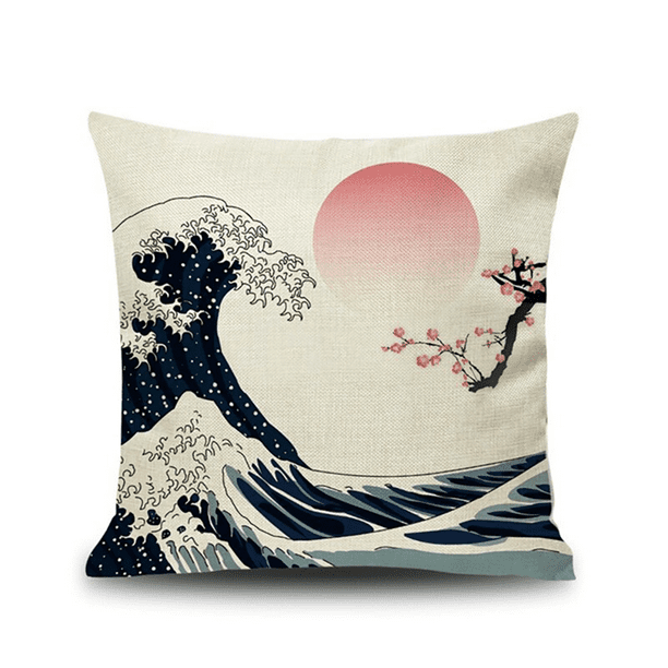 Bonnamere Mt Fuji Japanese Linen 18 Throw Pillow Cover Walmart Com Walmart Com