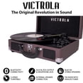 thumbnail image 3 of Tocadiscos portátil Victrola Vintage con Bluetooth y Altavoces integrados Tres velocidades Magenta VSC-550BT-MAG, 3 of 3