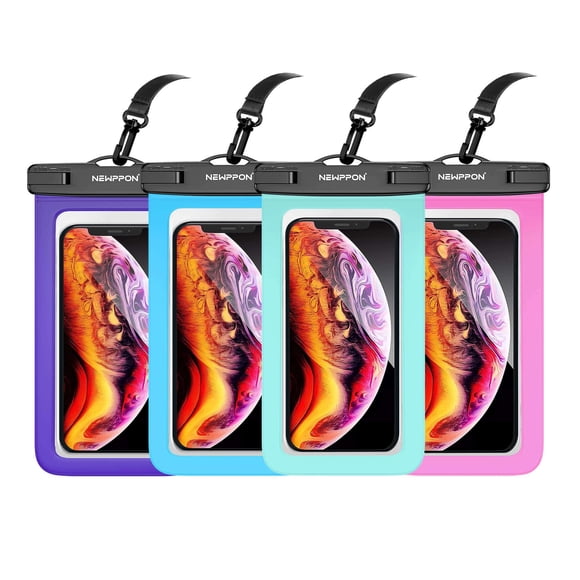 Funda para teléfono móvil Newppon, paquete de 4 unidades, impermeable, de 7.2 pulgadas