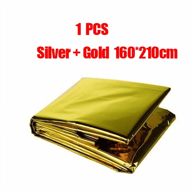 Poncho-couverture Thermique d'Urgence, Couverture Légère Pliable Résistante à l'Eau pour le Camping, la Randonnée et l'Extérieur