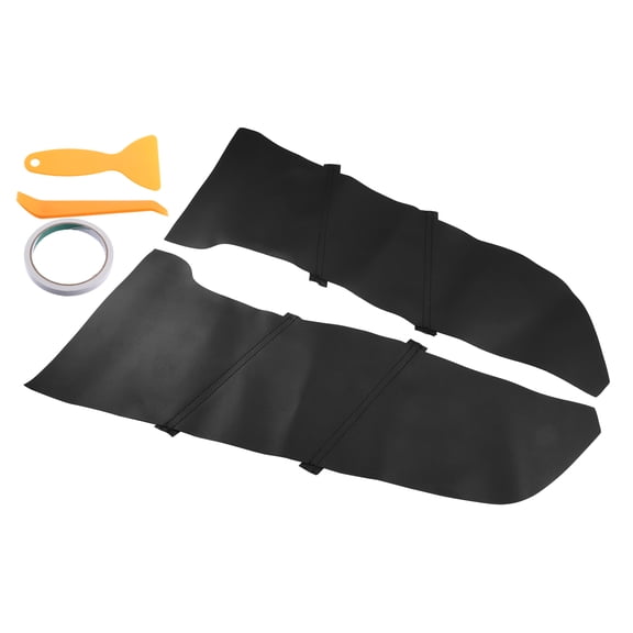 Unique Bargains Car Front Door Panel Armrest Cover Interior Door Trims for Honda Accord 2008-2012 Black 1 Pair