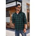 thumbnail image 5 of COOFANDY Mens Flannel Shirts Long Sleeve Button Down Plaid Shirt Casual Shirt with Pocket, 5 of 6