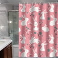 thumbnail image 4 of TIMIFIS Ensemble de Rideau de Douche Lapin de Pâques Œufs de Pâques Rideau de Douche Tapis de Sol Ensemble 4 Pcs Séparation Sèche Humide Rideau de Douche Imperméable Ensembles de Salle de Bain, 4 of 8