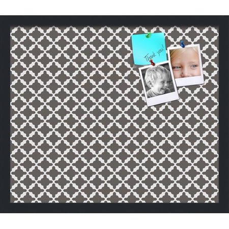PinPix 20x17 Custom Cork Bulletin Board Poster Board Has a Fabric Style Canvas Finish Framed in Retro Patterns by ArtToFrames (PinPix-236)