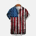thumbnail image 2 of 1776 American Flag Hawaiian Shirt for Men Summer USA Star Striped Button Down Shirts Independence Day Tops Relaxed Fit T-Shirts Short Sleeve Patriotic Memorial Day Tees, 2 of 3