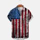 thumbnail image 3 of Camisas de Manga Larga para Hombres Impresas Mezcla de Polialgodón Casual, Blusa con Botón de Cuello para el Trabajo, el Ocio Y las Vacaciones, 3 of 3