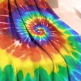thumbnail image 3 of Colorful Tie Dye Pattern Blanket,Comfortable Soft Flannel Throw Blanket,All Season,Warm Lightweight Blankets for Sofa Bed Couch Living Room Chair,40"x50", 3 of 4