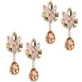 thumbnail image 4 of 1、Hermosos pendientes de aleación, decorados con un pasador para pendientes perforados resistente a las alergias, fáciles de usar y llevar., 4 of 10