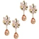 thumbnail image 1 of Pendientes colgantes de aleación, 2 pares de pendientes elegantes de estilo vintage, pendientes de mujer meticulosamente diseñados, 1 of 12