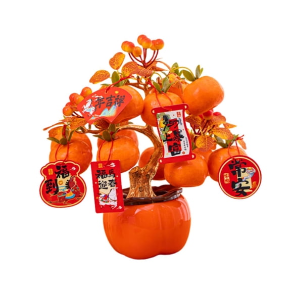 segolike 2026 Chinese New Year Desktop Ornament Artificial Orange Moeny Tree for Home