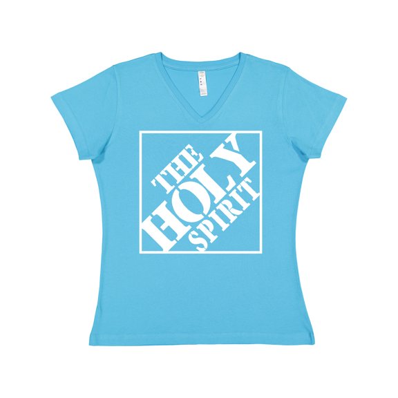 Inktastic The Holy Spirit Christian Women's V-Neck T-Shirt