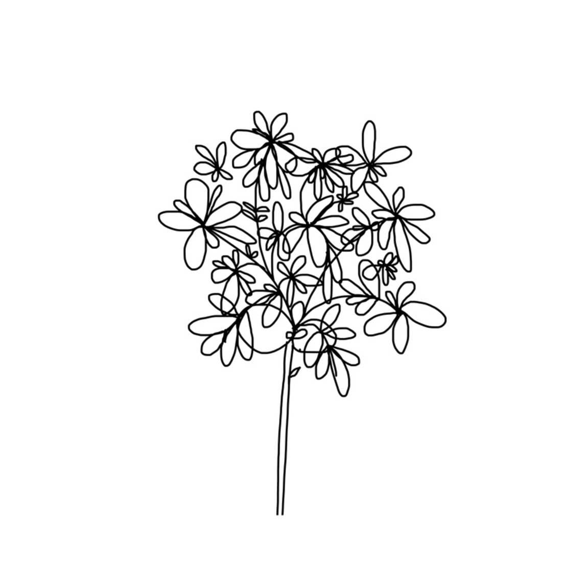 Black and White Happy Flower 1 Print Wall Art By Jan Weiss - Walmart.com