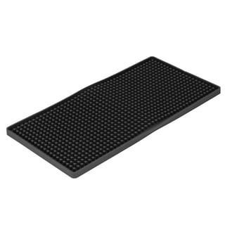 S&T INC. Rubber Bar Mat for Countertop, Non-Slip Bar Mat for Home Bar Cart,  Coffee Maker Mat for Countertops, 5.9 Inch x 11.8 Inch, Black, 2 Pack