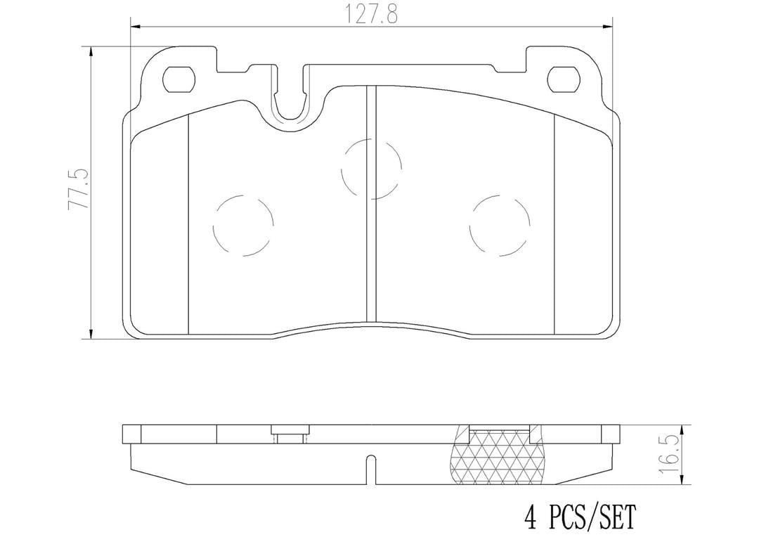 Brembo P85133N NAO BRAKE PADS Fits select: 2017 AUDI Q5 PREMIUM PLUS S-LINE, 2015-2016 AUDI Q5 PREMIUM