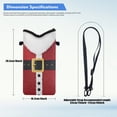thumbnail image 7 of SEANATIVE Small Crossbody Bag for Women Men Waterproof Neoprene Phone Purse Mini Over Shoulder Bag with Removable Adjustable Strap for iPhone 15/14/13 Pro Max, Santa Claus Costume Print Christmas, 7 of 7