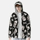 thumbnail image 2 of Fotbe black white Skull bone Chaqueta con Protección Solar UPF 50+ para Hombre y Mujer, Camisa con Capucha y Bolsillos-Large, 2 of 7