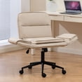 thumbnail image 5 of S-HOME Ergonomic Desk Chair with 5-Gear Adjustable Armrests and Swivel Function for Home and Office Spaces, Beige PU, 5 of 18