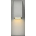 thumbnail image 1 of Living District Raine Modern Outdoor Integrated LED Wall Sconce Silver, 1 of 2
