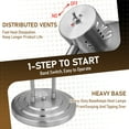 thumbnail image 3 of Ktaxon Food Heat Lamp, 2-Head Adjustable Food Warming Light, 110V Silver, 3 of 8