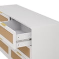 thumbnail image 6 of Hassch 6-Drawer Double Dresser, 51" Farmhouse Chest of Drawers for Living Room, Bedroom, Hallway, White, 6 of 7