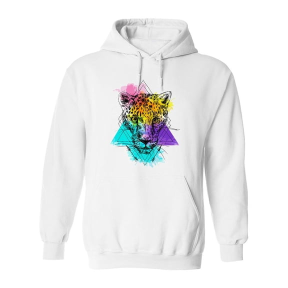 Leopard Sketch.  Hoodie Men -Image by Shutterstock, Male 4X-Large