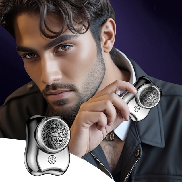 KITTEHIGM Mini Rasoir, Mini Rasoir Électrique Portable, Mini Rasoir Électrique Portable, Rasoir Électrique Hommes, Rasoir Rechargeable USB, Adapté pour Familles, Voyages
