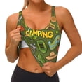 thumbnail image 3 of Balery Camping 1 Sujetadores deportivos con espalda cruzada para mujer, acolchados, sin costuras, de alto impacto, ideales para yoga, gimnasio, entrenamiento y fitness.-X-Large, 3 of 8