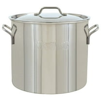 ZRuEzyX 1440 40-qt Stainless Stockpot Features Heavy Duty Welded Handles for Secure Handling Domed Lid Perfect For Large Batch Cooking of Soups Stews Chili and Gumbo