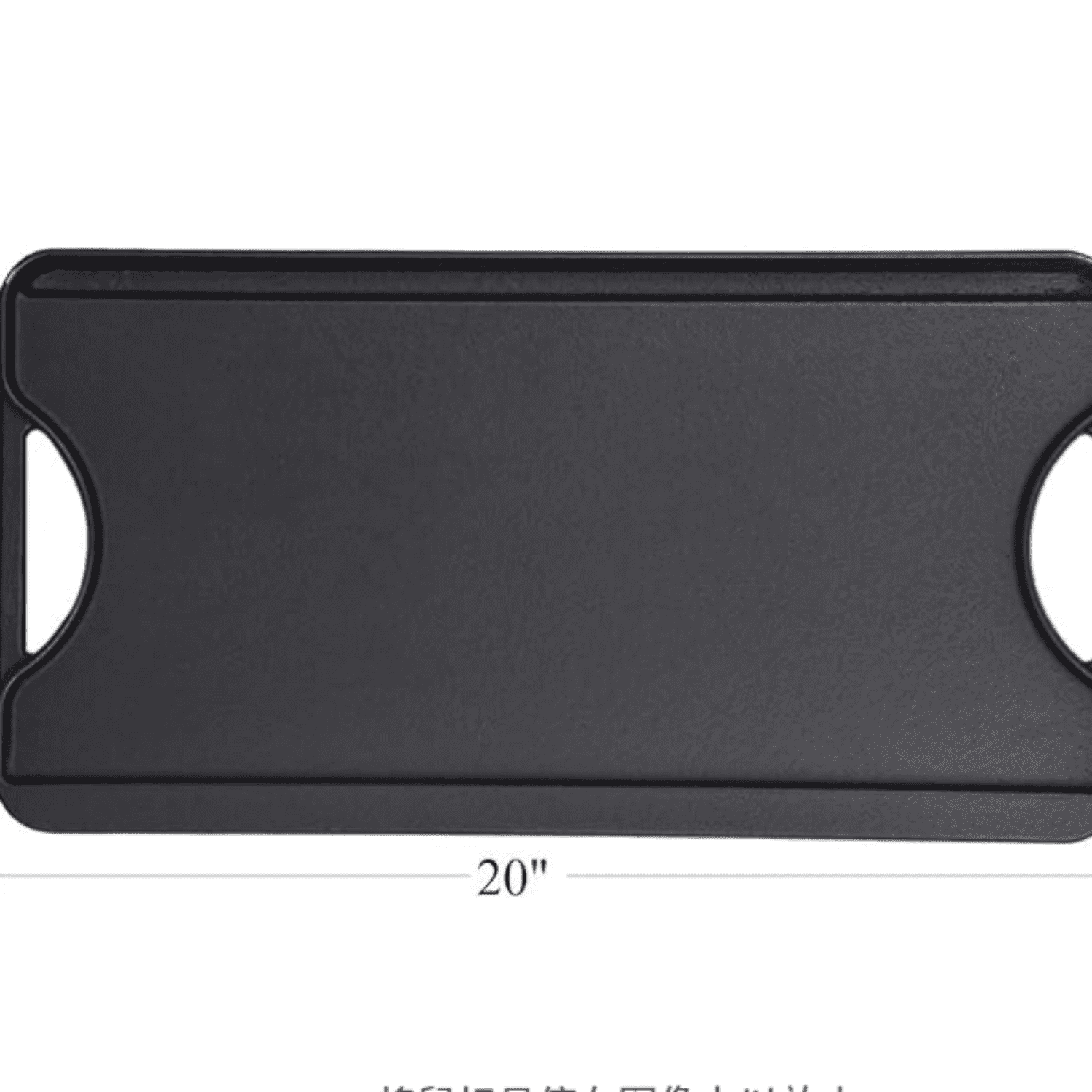 Cast Iron Reversible Griddle with Handles, 20 Inch x 10.5 Inch Big Grill Pan for Stovetop