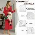 thumbnail image 5 of DISNIMO Women's Long Sleeve Nightgown Santa Claus Print Full Length Sleepwear Long Sleepshirts V Neck Button Nightgowns, 2XL, 5 of 8
