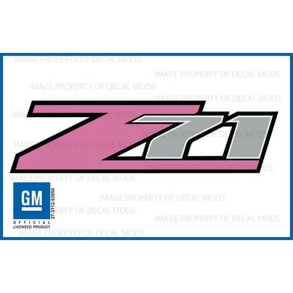 Decal Mods Z71 PINK Decals Stickers fits Chevy Silverado - FP (2007-2013) bed side 1500 2500 HD (set of 2)