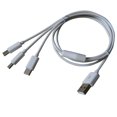 thumbnail image 1 of Dsseng Câble de Charge Multiple Universel 3 en 1 Ports Multiples Appareils Cordon de Charge USB‐C, 1 of 12