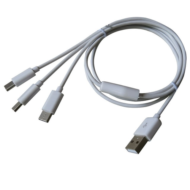 Dsseng Câble de Charge Multiple Universel 3 en 1 Ports Multiples Appareils Cordon de Charge USB‐C