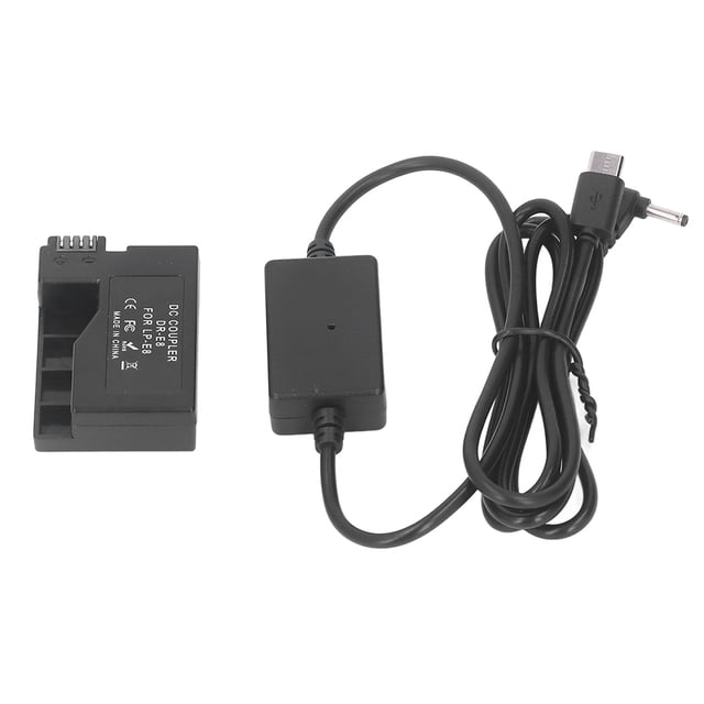 Batería Simulada LP E8, Adaptador De Corriente Tipo C Para Cámara Digital De Baja Generación De Calor Para T2i Para T4i