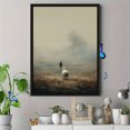 thumbnail image 4 of Man and Sheep Foggy Canvas Wall Art 15.75x11.81 Inches, 4 of 8