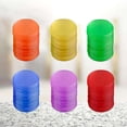 thumbnail image 4 of Miangastore 250 Pcs 19MM Counting Chips Transparent Color Plastic Round Slices Bingo Chips Plastic Markers Kids Classroom Learning Toy Games Accessory (Random Color), 4 of 8